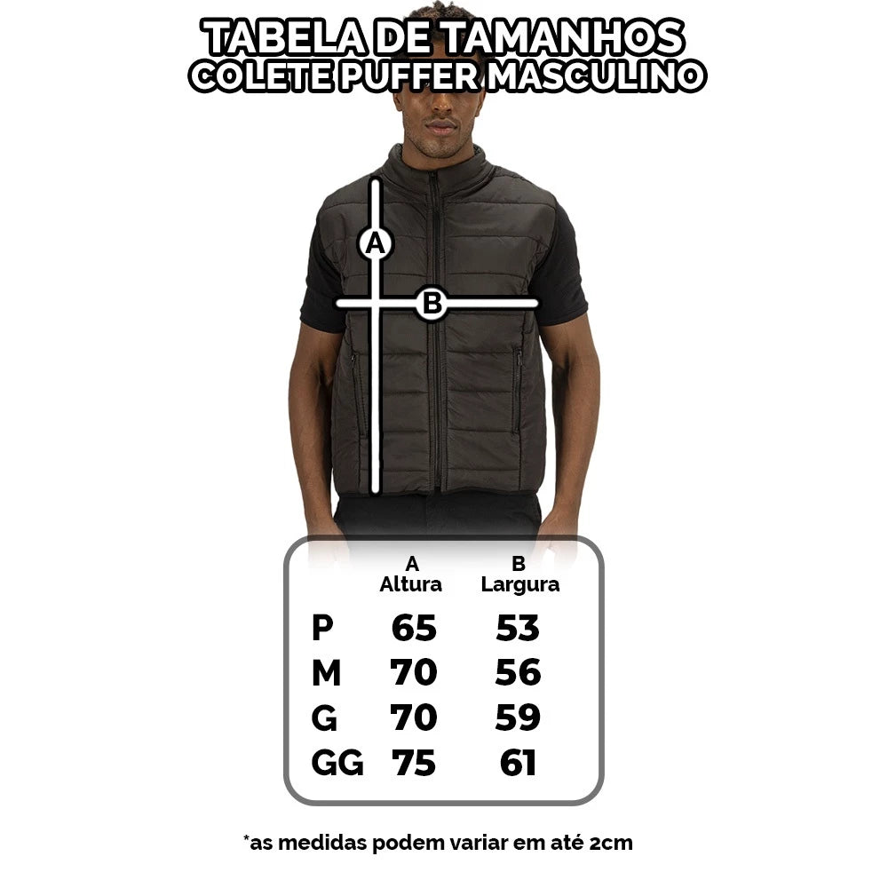 Colete Masculino Clássico Premium