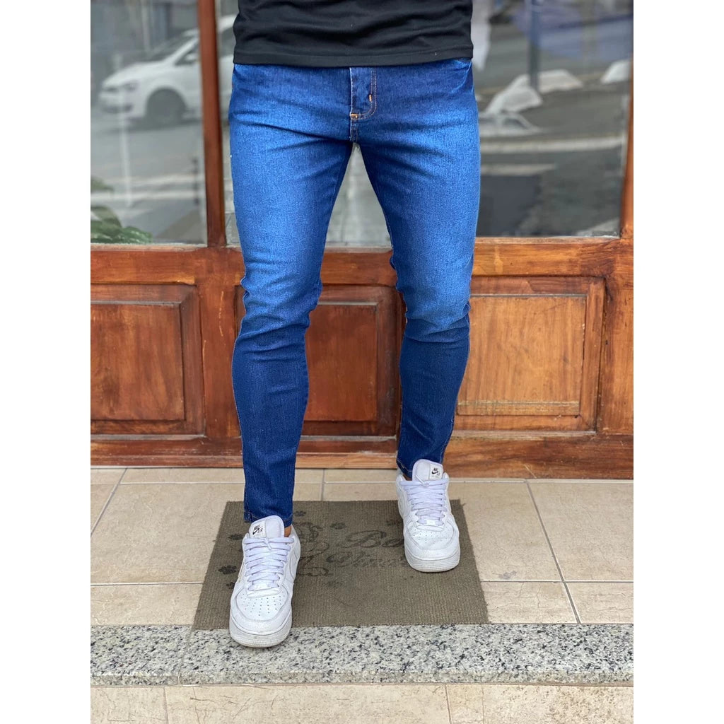 Calça Skinny Com Lycra - Azul - Elegância Lifestyle - For Men