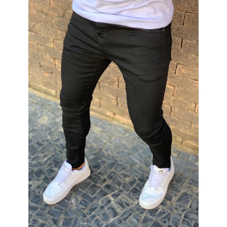 Calça Skinny Com Lycra Linha Premium - Preta - Elegância Lifestyle - For Men