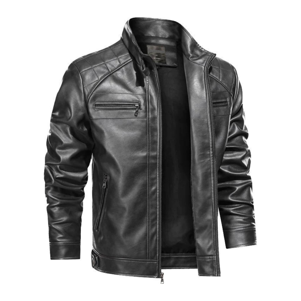 Jaqueta De Couro Ecológico Masculina Slim Premium