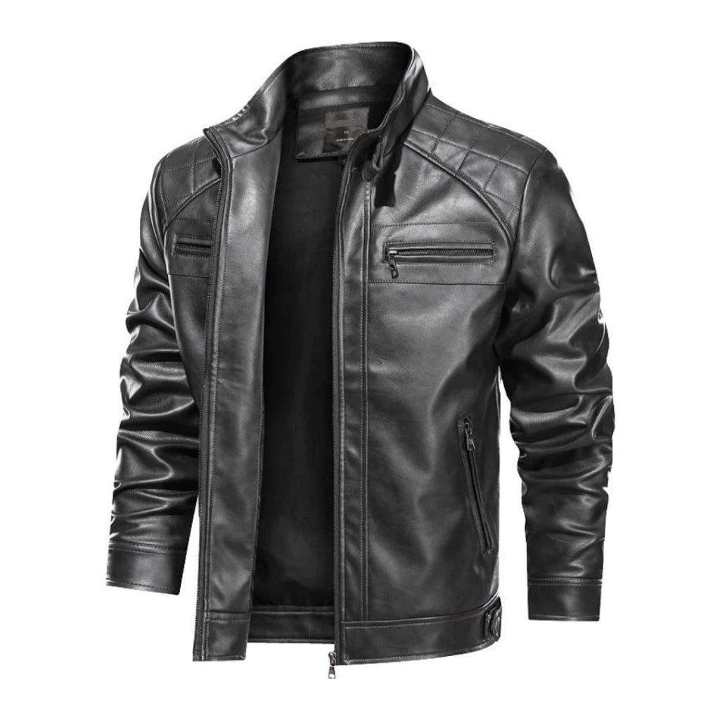 Jaqueta De Couro Ecológico Masculina Slim Premium