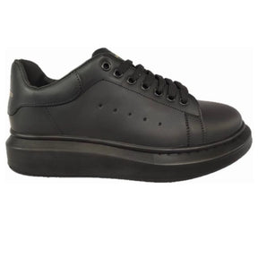 Tênis Mac Queen Couro Legítimo Premium - Preto - Elegância Lifestyle - For Men