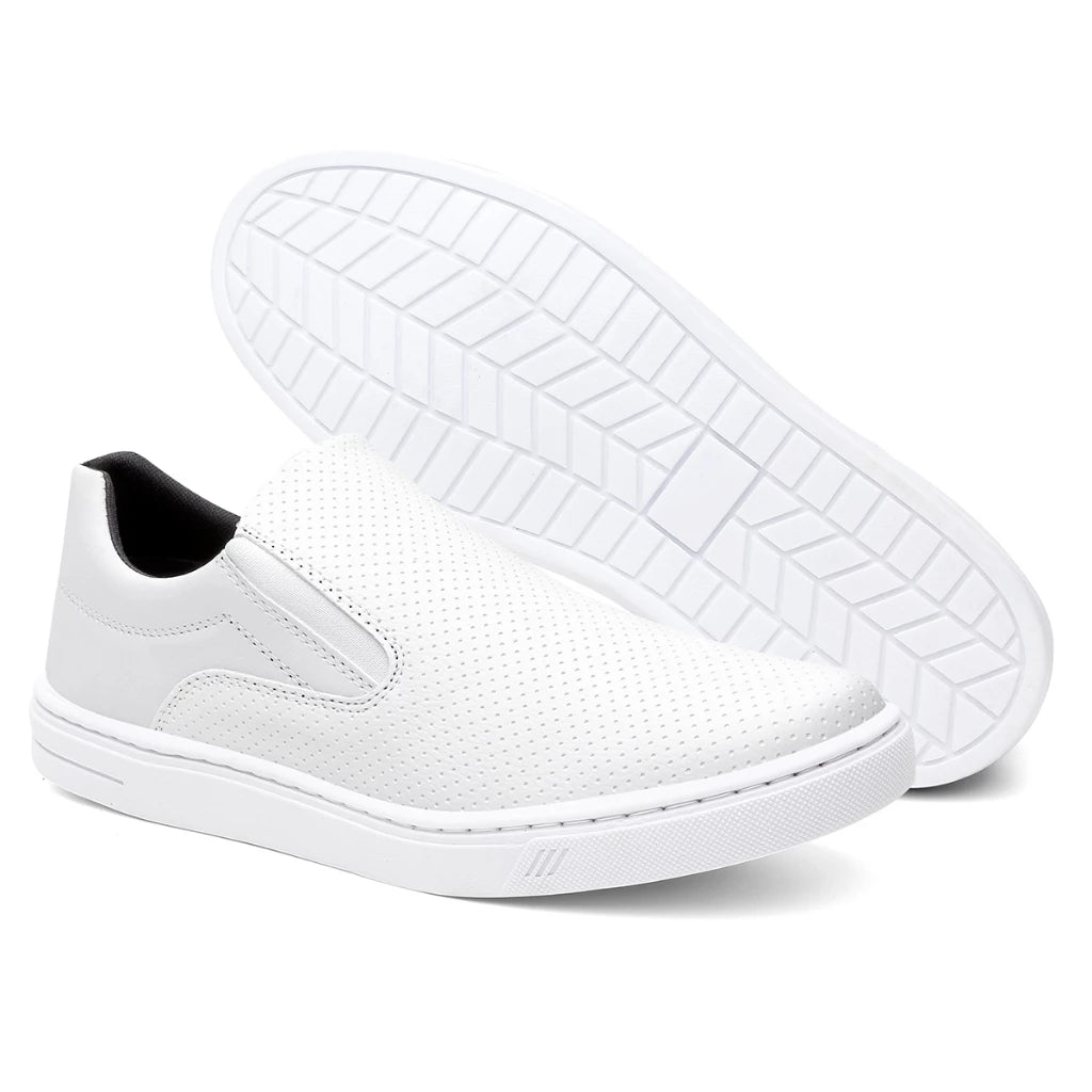 Tênis Slip On - Premium Branco - Elegância Lifestyle - For Men